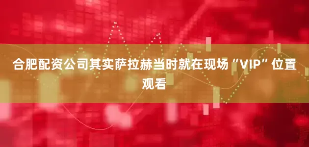 合肥配资公司其实萨拉赫当时就在现场“VIP”位置观看
