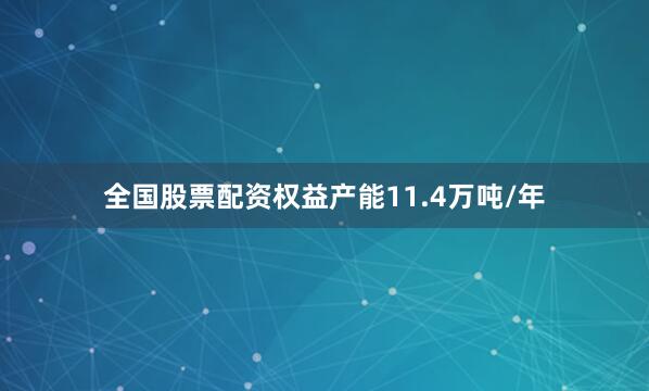 全国股票配资权益产能11.4万吨/年